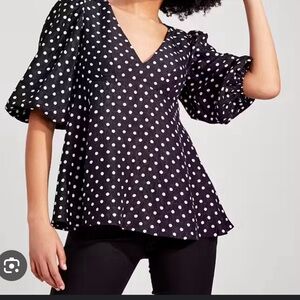 Kate Spade Harmony dot cloque top. Size 00.
